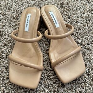 korean nude sandals size 6